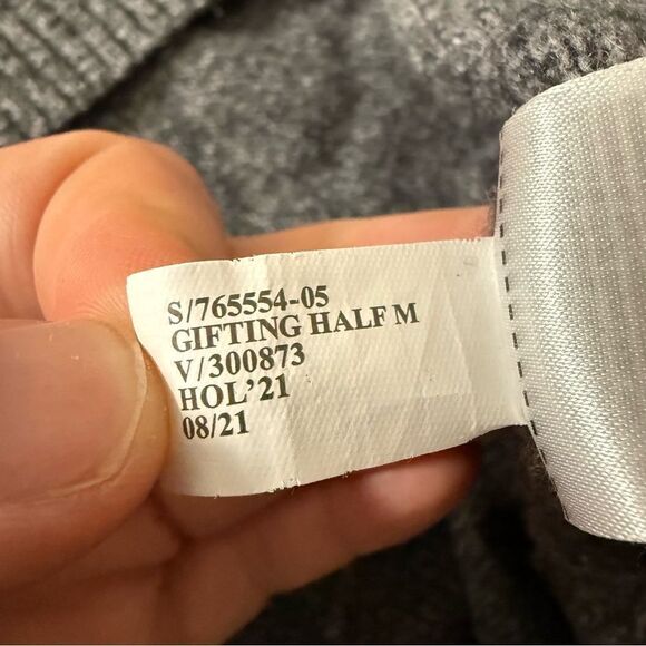 Banana Republic Sweater Mens Sz L Gray Knit Henley Mock Neck Wool Blend Classic - Picture 9 of 11